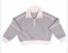 Load image into Gallery viewer, Simply Southern Quarter Zip Contrast Pullover
