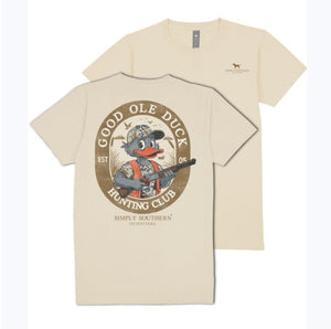 Simply Southern Short Sleeve Tee - Ole Duck - Display Tan           Adult & Youth Sizes