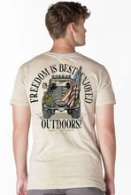 Load image into Gallery viewer, Simply Southern Men's  Short Sleeve T-Shirt-- Freedom--Bone
