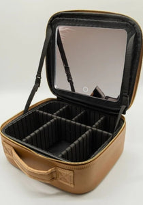 Simply Southern PU Leather Makeup Travel Case With LED Mirror Light