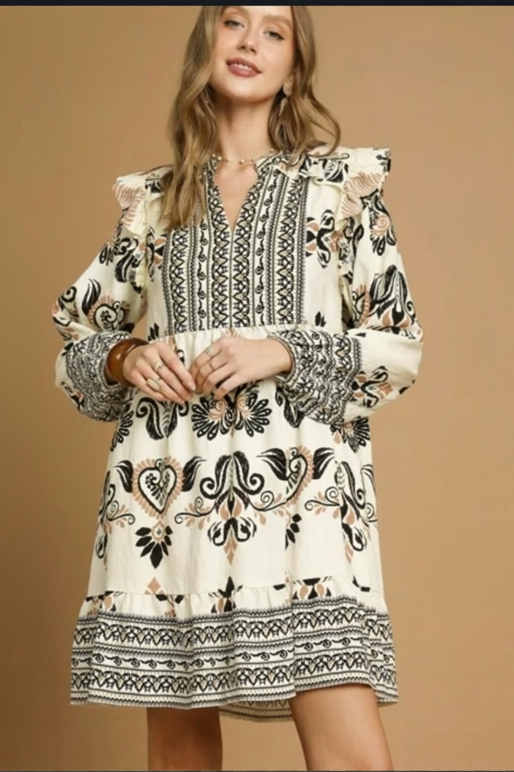 Umgee Boho Print Dress