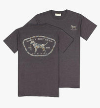Load image into Gallery viewer, Simply Southern Short Sleeve Tee -Camo Dog - Iron Grey
