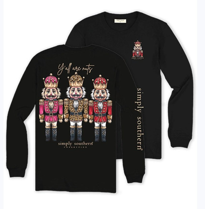 Simply Southern Long-sleeved Tee-Nutcracker-Black