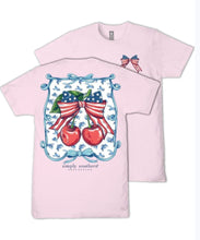 Load image into Gallery viewer, Simply Southern Short Sleeve T-Shirt - USA CHERRY - Peony
