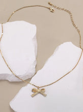Load image into Gallery viewer, LACE BOW CHARM PENDANT NECKLACE
