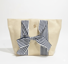 Load image into Gallery viewer, Simply Southern Bag Tote - Navy Bow Derby Cream
