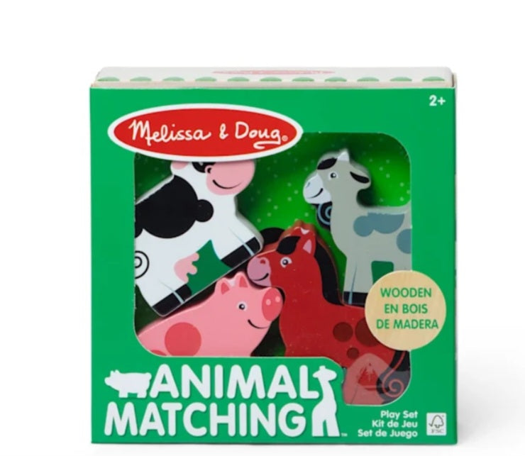 Melissa & Doug Wooden Animal Matching Farm