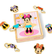 Load image into Gallery viewer, Melissa &amp; Doug Disney Minnie Mouse Wooden Mix &amp; Match Dress-Up Puzzle
