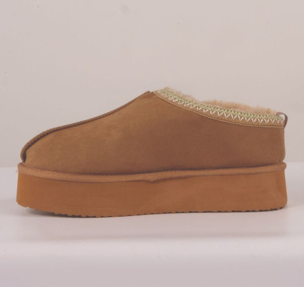 Simply Southern Slipper-Platform -Lt Brown