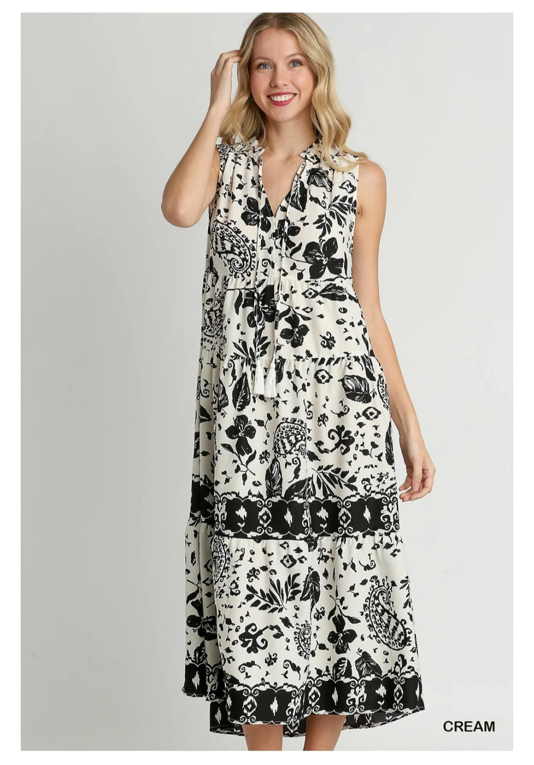 Umgee Floral Midi Dress