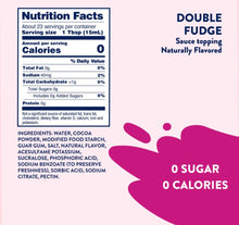 Load image into Gallery viewer, Skinny Mixes Sugar Free Double Fudge Sauce
