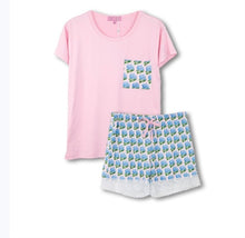 Load image into Gallery viewer, Simply Southern PJs/ Pajama/Lounge Set -T-Shirt &amp; Short Set -Hydrangea
