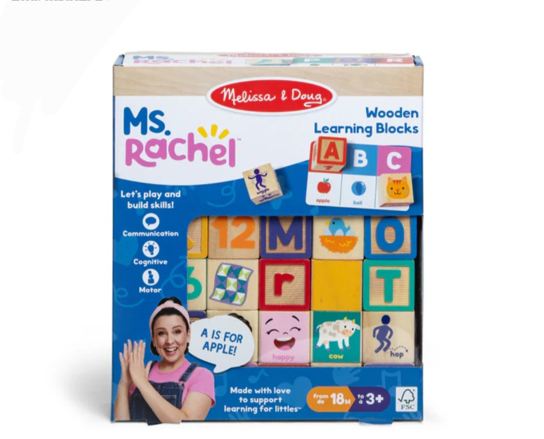 Ms. Rachel Wooden Learning Blocks