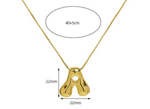 Load image into Gallery viewer, Bubble Initial Necklace - 18k Gold Plated
