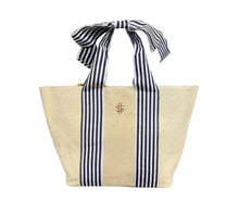 Load image into Gallery viewer, Simply Southern Bag Tote - Navy Bow Derby Cream
