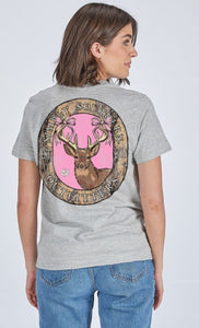 Simply Southern Short Sleeve Tee - Deerly - Storm Heather