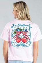 Load image into Gallery viewer, Simply Southern Short Sleeve T-Shirt - USA CHERRY - Peony
