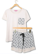 Load image into Gallery viewer, Simply Southern PJs/ Pajama/Lounge Set -T-Shirt &amp; Short Set -Black Bow
