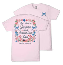 Load image into Gallery viewer, Simply Southern Short Sleeve T-Shirt - Jesus -Peony
