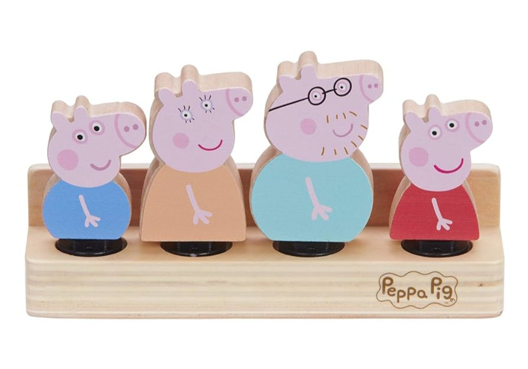 Peppa Pig Wooden Family Figures, Wooden Toy, Preschool Toy, Imaginative Play, Gift for 2-5 Year Old