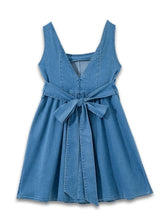 Load image into Gallery viewer, Simply Southern Baby Blue  Denim Bow Dress
