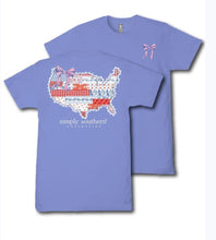 Load image into Gallery viewer, Simply Southern Short Sleeve T-Shirt - USA Patch - Bali
