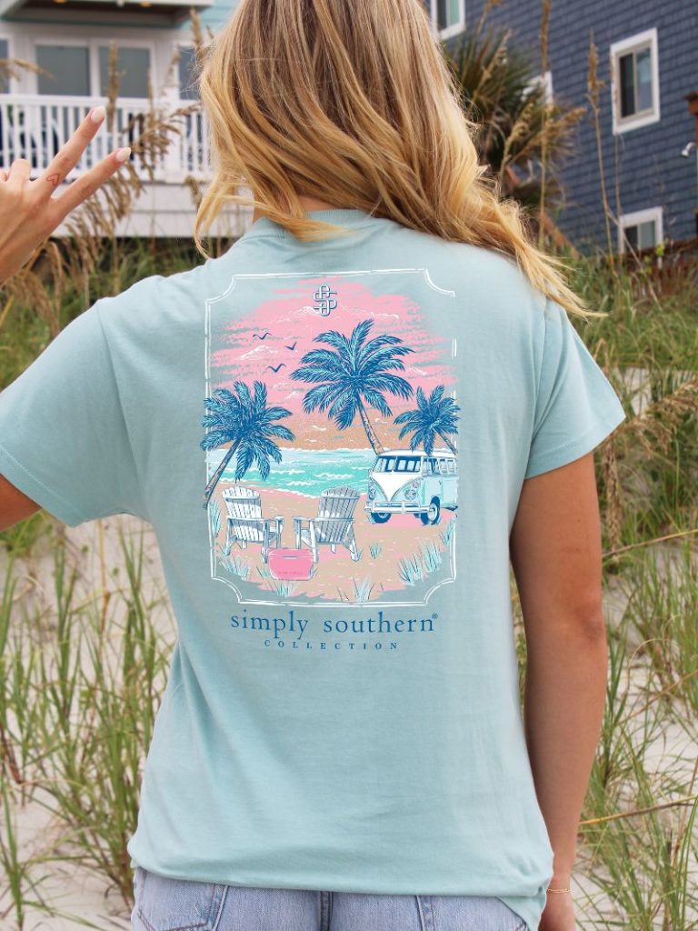 Simply Southern Short Sleeve Tee--Bus--Ice