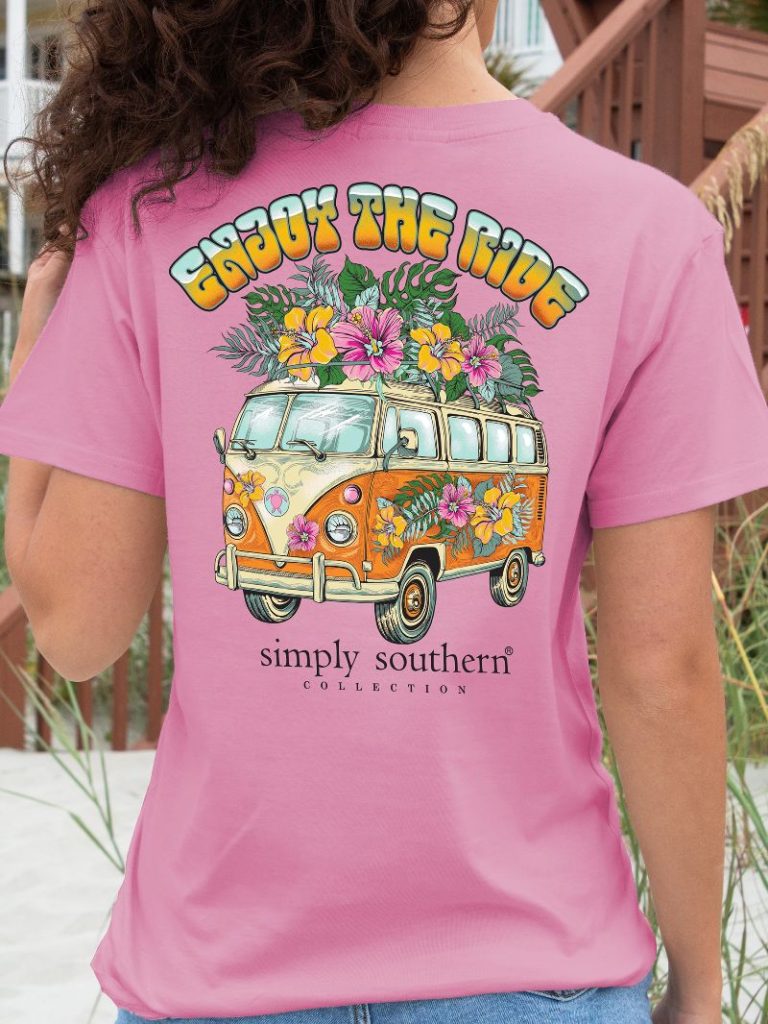 Simply Southern Short Sleeve Tee--Ride--Fancy Candy