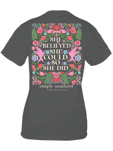 Load image into Gallery viewer, Simply Southern Short Sleeve Tee--SHE--Graphite Heather
