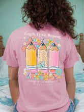 Load image into Gallery viewer, Simply Southern Short Sleeve Tee--TEACH--Petal
