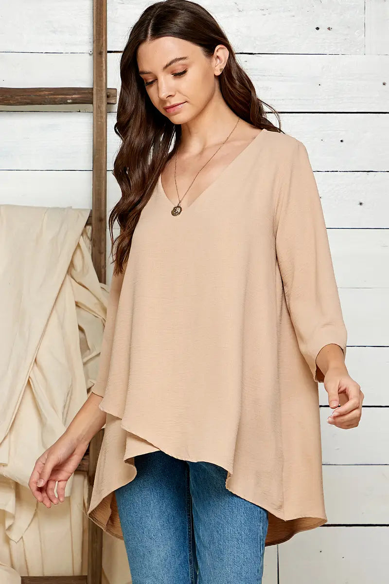 V-NECK DETAIL SHIRT