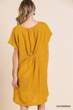 Load image into Gallery viewer, Umgee- Linen Blend Dress with Frayed Detail
