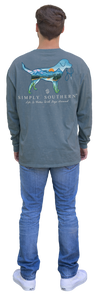 Men's Long Sleeve Simply Color Long Sleeve Tee--Better--Bluestone