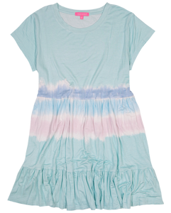 Simply Southern Tie Dye Baby Doll Dress--Blue