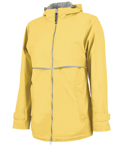 Charles River-New Englander Rain Jacket-Buttercup-Yellow--Full Zip