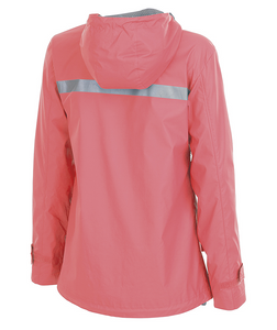 Charles River--New Englander Rain Jacket--Full Zip--Coral