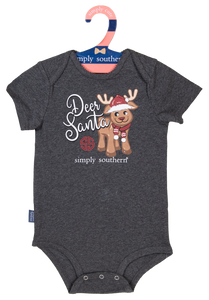 Simply Southern Onesie--"Deer Santa"