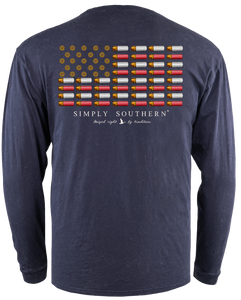 Men's Long Sleeve Simply Color Long Sleeve Tee--FLAG-RAVEN