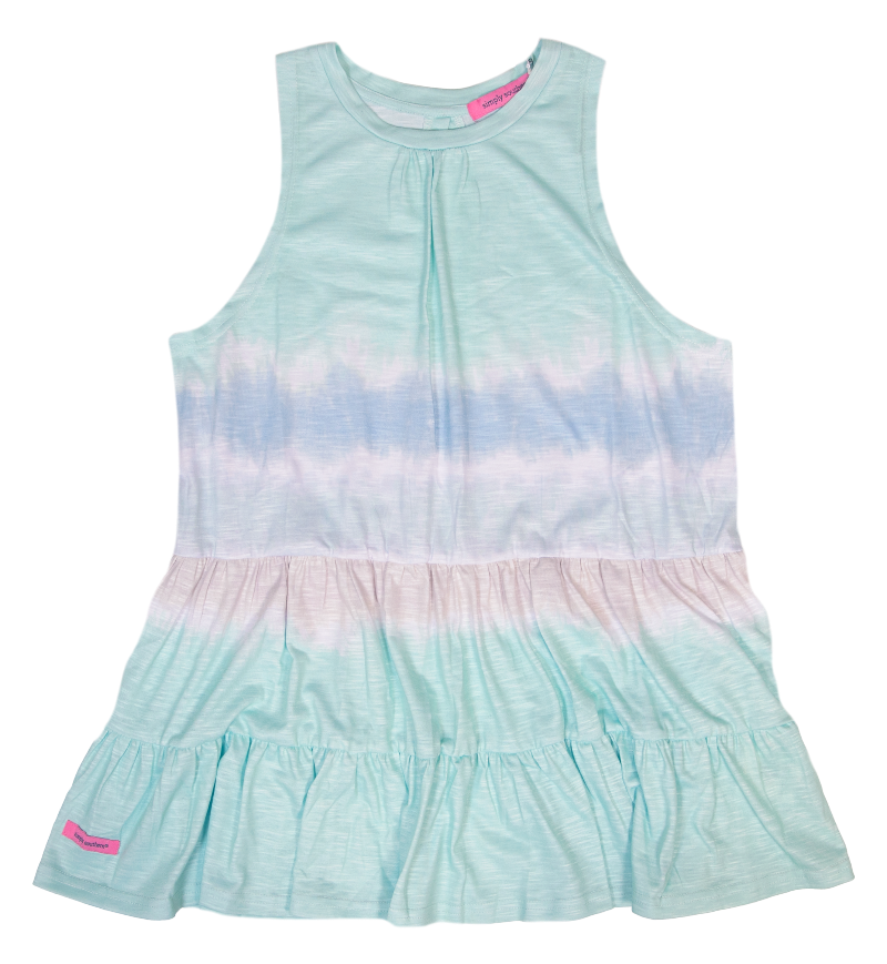 Simply Southern Gathered Tie Dye Tank