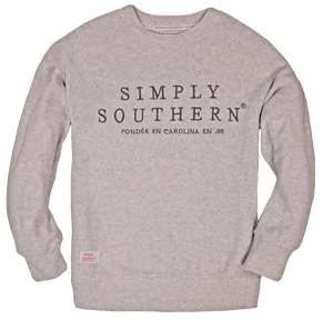 Simply Southern Terry Crew-GRAY