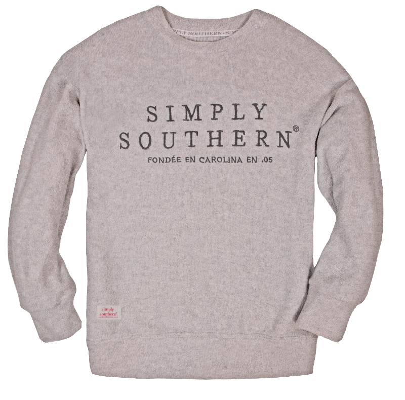 Simply Southern Terry Crew-GRAY