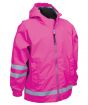Charles River New Englander Youth Rain Jacket-Hot Pink