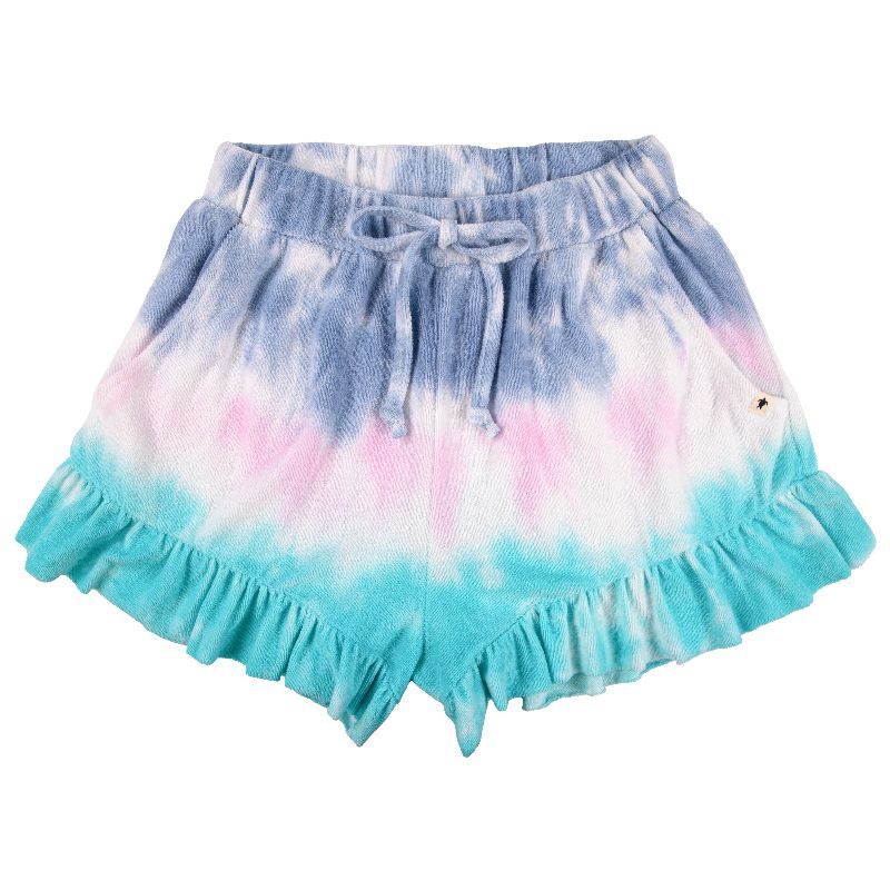 Terry Ruffle Shorts-Island