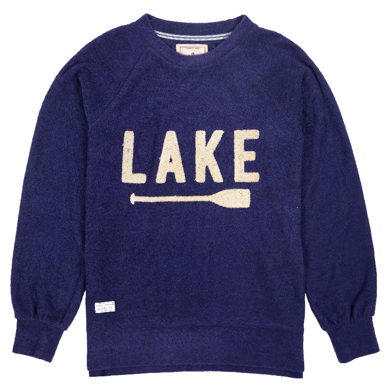 Classic Terry Crew Neck Pullover--Lake--Navy