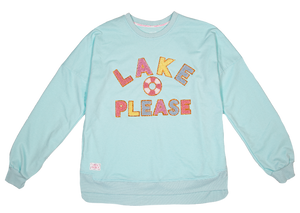 Simply Southern Sparkle Letter Pullover--Lake