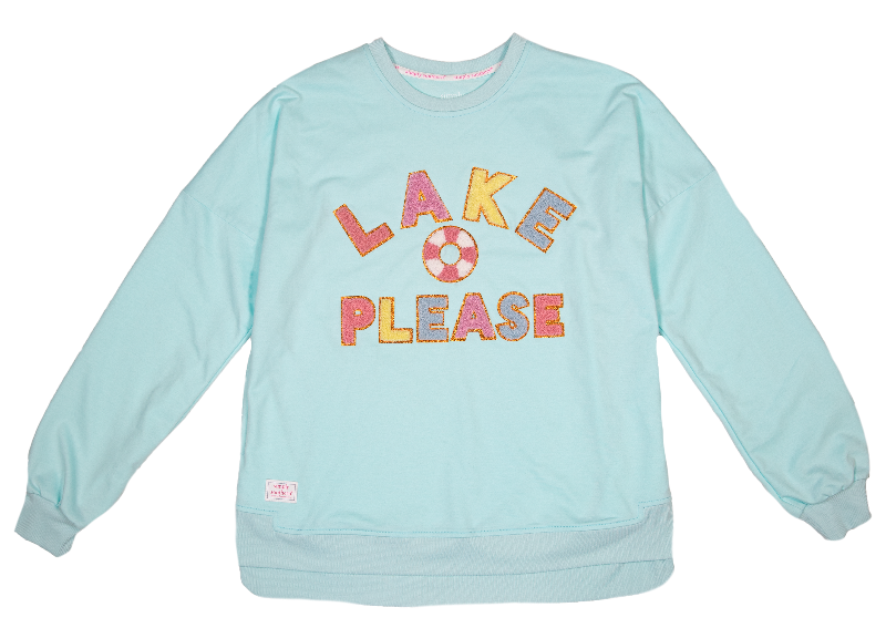 Simply Southern Sparkle Letter Pullover--Lake