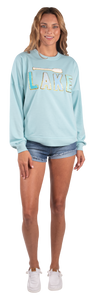 Simply Southern Sparkle Letter "Lake" Crew Pullover