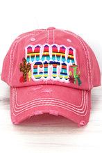 Load image into Gallery viewer, DISTRESSED SALMON WITH SERAPE &#39;MAMACITA&#39; CAP
