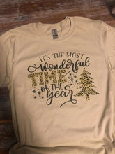 Load image into Gallery viewer, &quot;It&#39;s the Most Wonderful Time of the Year&quot; Short Sleeve Christmas Tee
