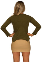 Load image into Gallery viewer, Olive Green Basic Long Sleeve Shirt
